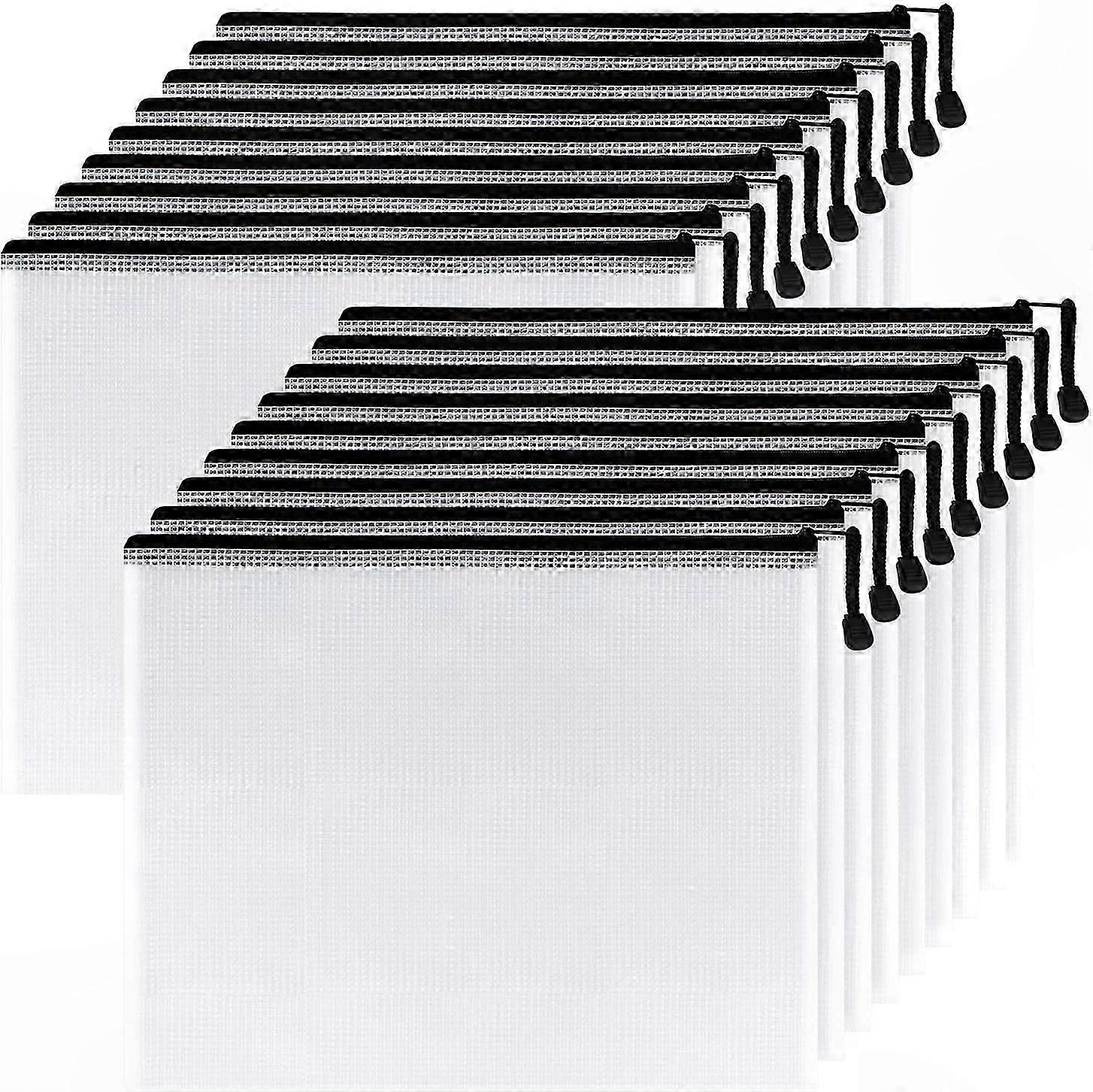 حقيبة شبكية بسحاب مقاومة للماء مقاس 9 × 13 بوصة لحلول تخزين المدرسة والمكاتب والألعاب