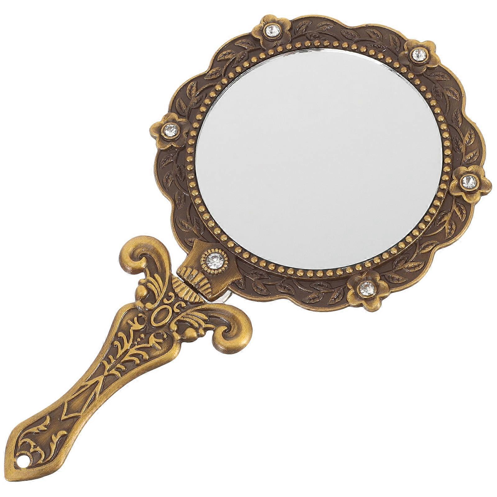 Practical Hand Mirror For Makeup Checking By Women With Magnification 14.5x7.5cm 1Pack