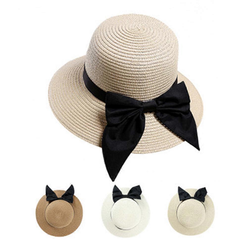 Lightweight Outdoor Bowknot Sun Hat for Women – Stylish Multi Layer Casual Cap for Beach, Hiking, Camping, and Vacation – White