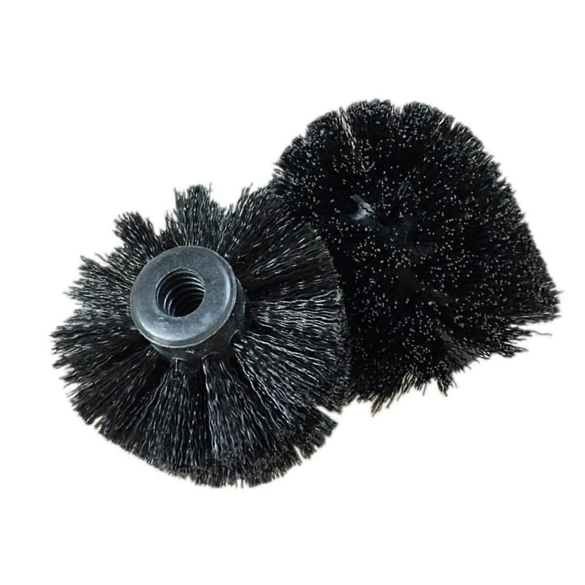 Toilet Brush Replacement Heads 2 Pack, Stiff Bristles, Odor Resistant, Plastic Bathroom Brush Refill for Threaded Connectors, Efficient Cleaning