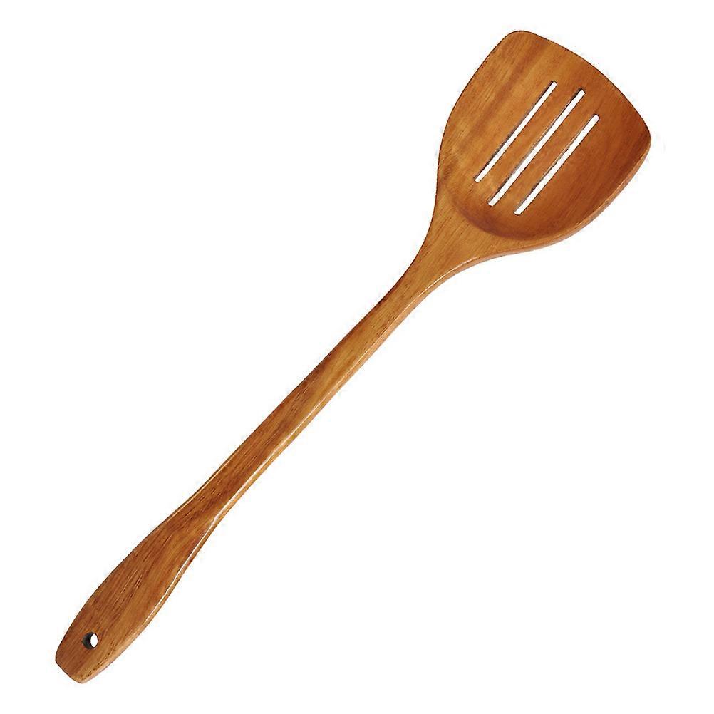 Brown Wooden Cooking Turner for Home and Restaurant Use Easy to Clean Practical Tool 12 inches