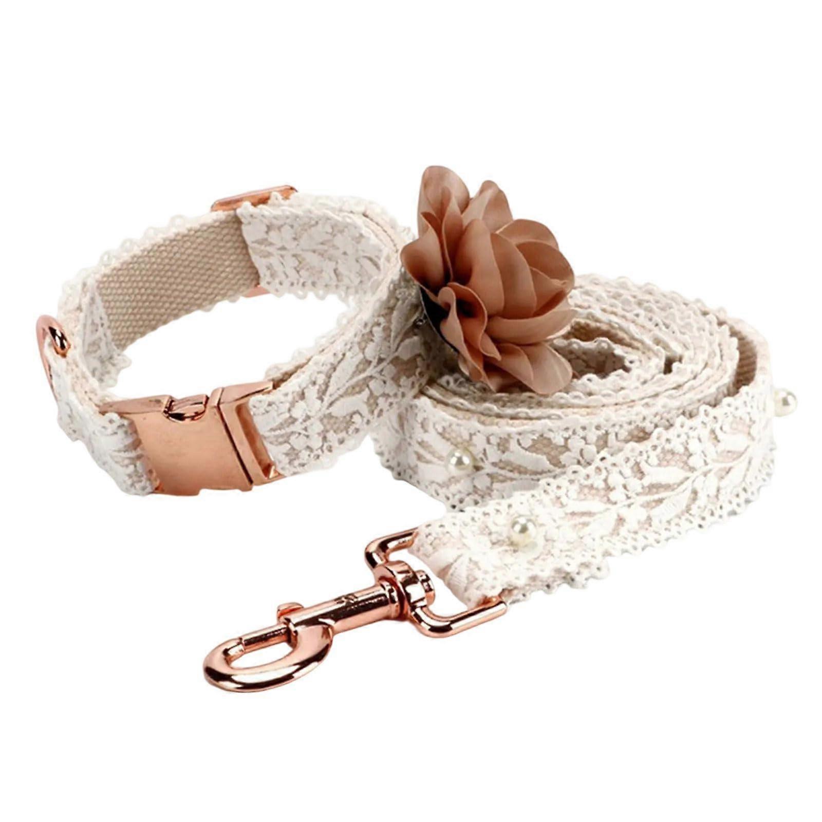 Laces Flower Pet Harnesses Adjustable Dog Harness Large Size Leash Compatible Flower Pattern For Daily Walking