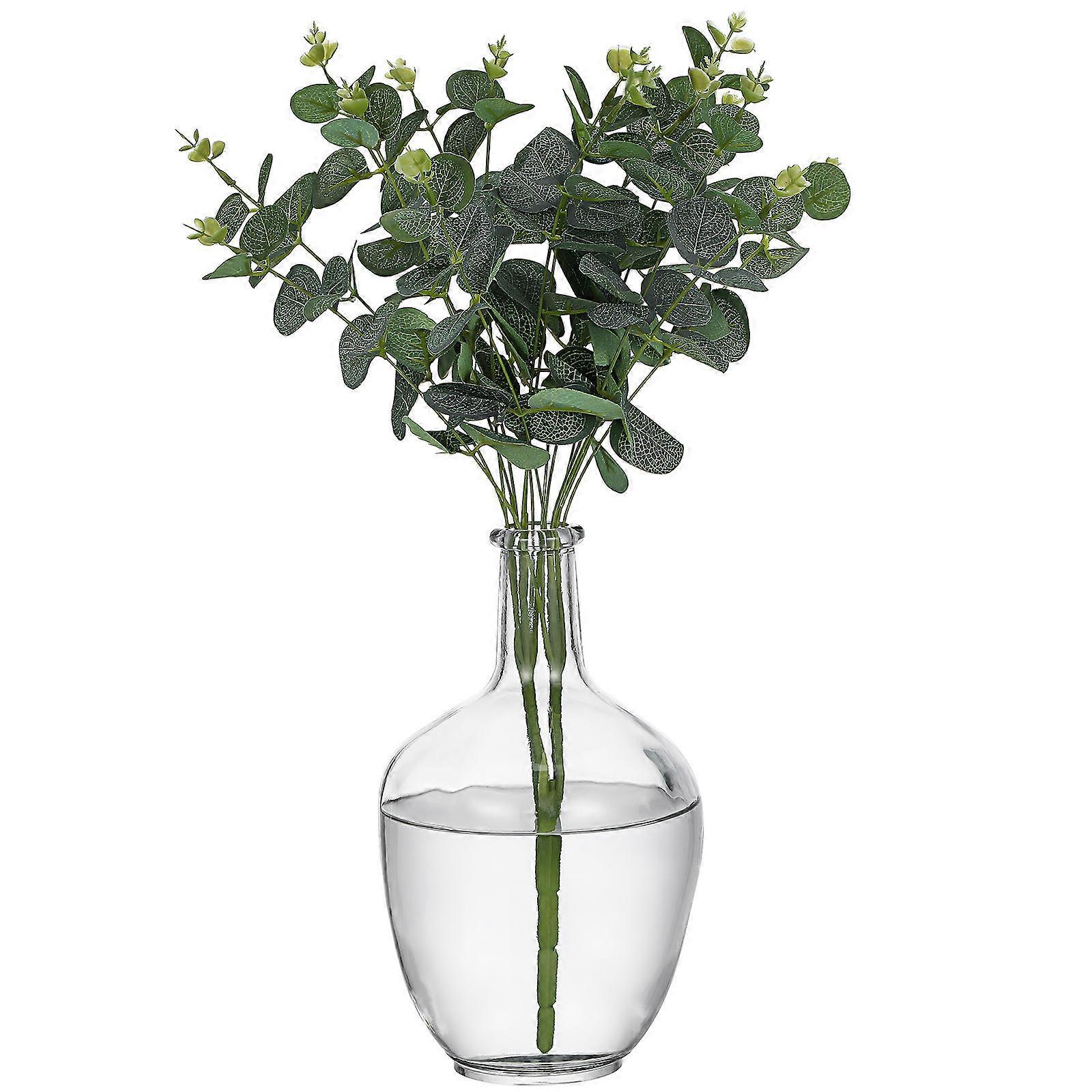 Elegant Clear Glass Vase for Decoration with Stable Base and Assorted Color Options 6 Inches Tall