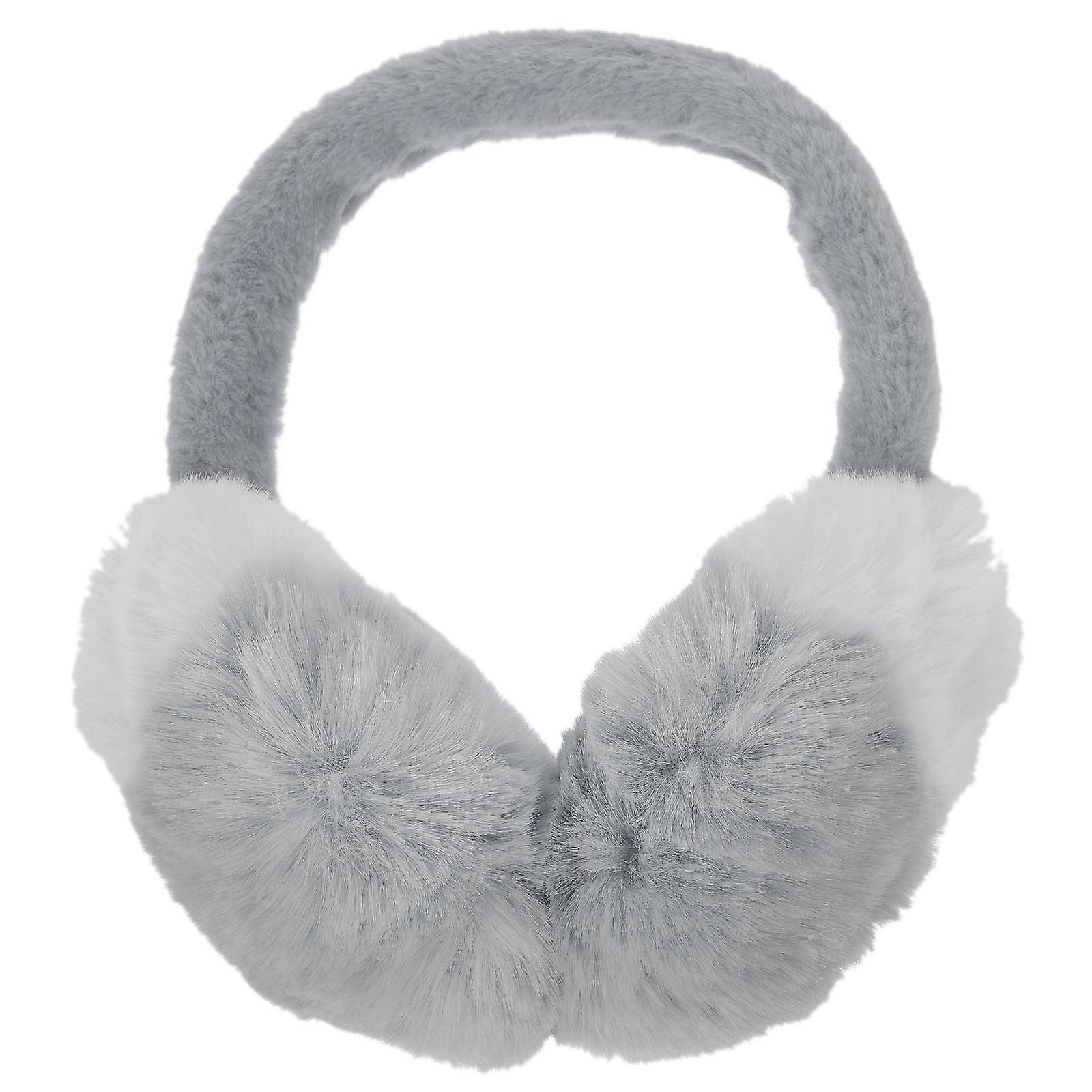 Windproof Thickened Ear Muffs for Women – Plush Fuzzy Ear Warmers with Elastic Band, Compact & Comfortable for Cold Weather Protection