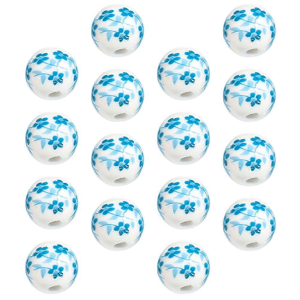 40Pcs Round Ceramic Loose Beads Spacer Beads For Jewelry Making Women DIY Projects Assorted Color Traditional Style