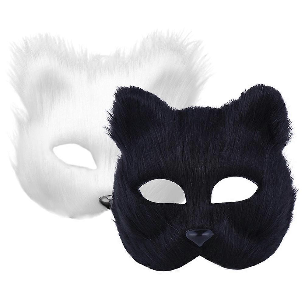 Furry Fox Mask 2Pcs Comfortable Breathable Design Ideal For Halloween And Easter Celebrations