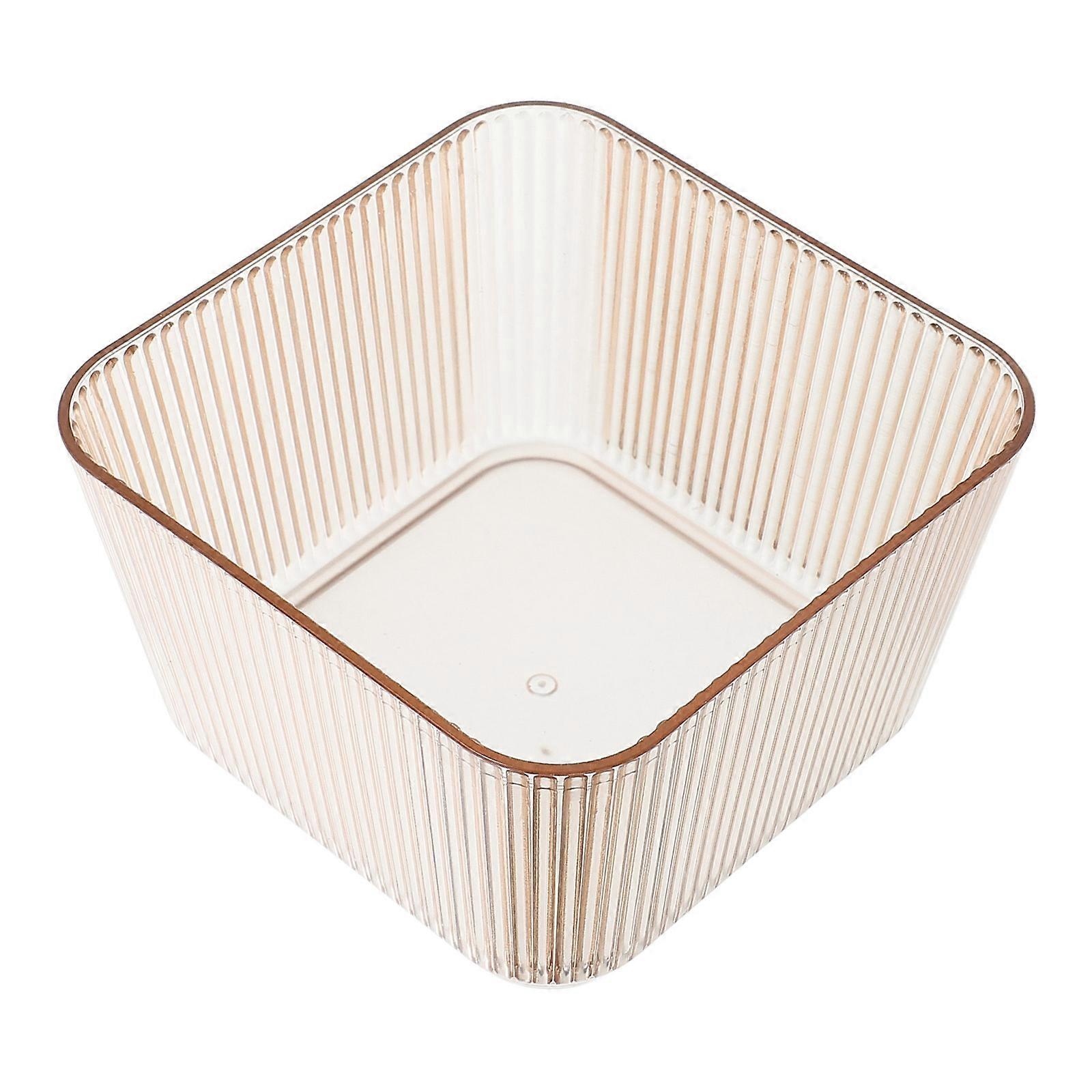Acrylic Snack Tray for Home Use Brown Plate Ideal for Serving Fruits Nuts and Snacks 10.2