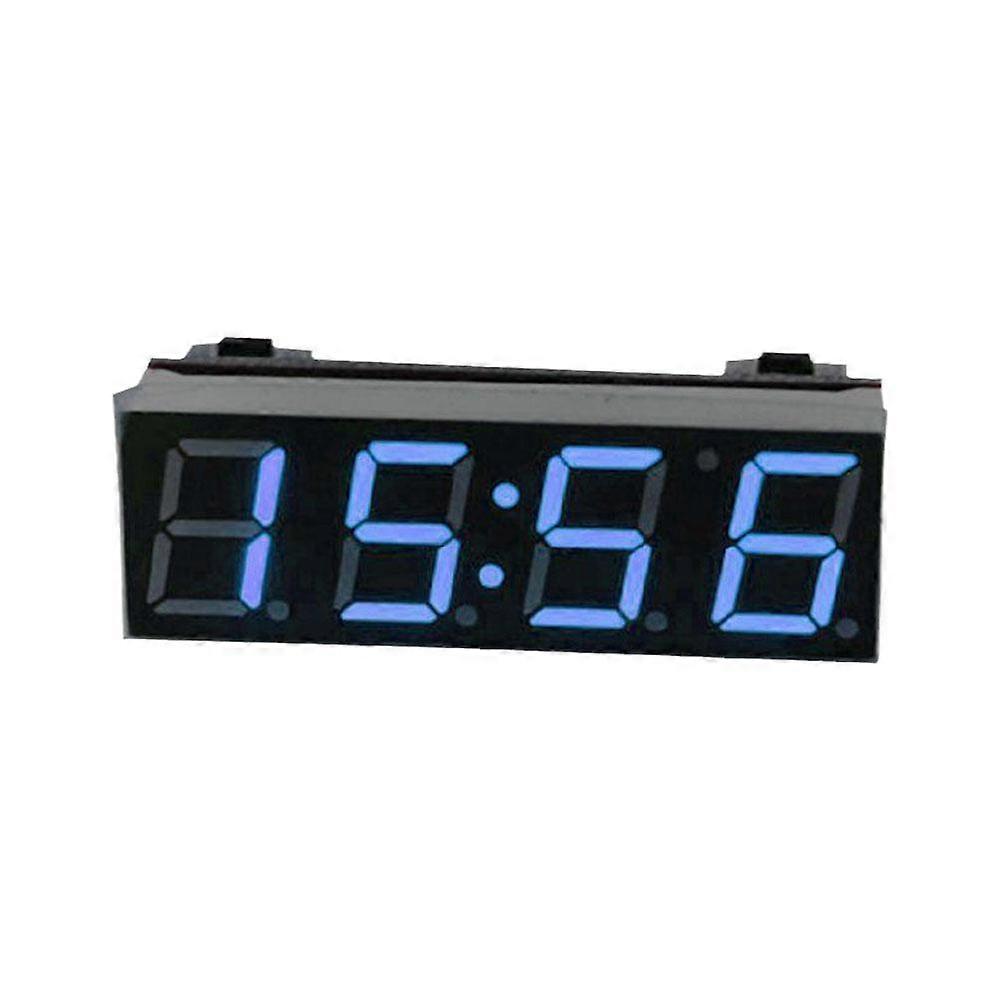 Digital Car Clock Thermometer Voltmeter 3in1 Multifunction Display with Temperature Voltage Time Backup Battery for Auto Vehicle