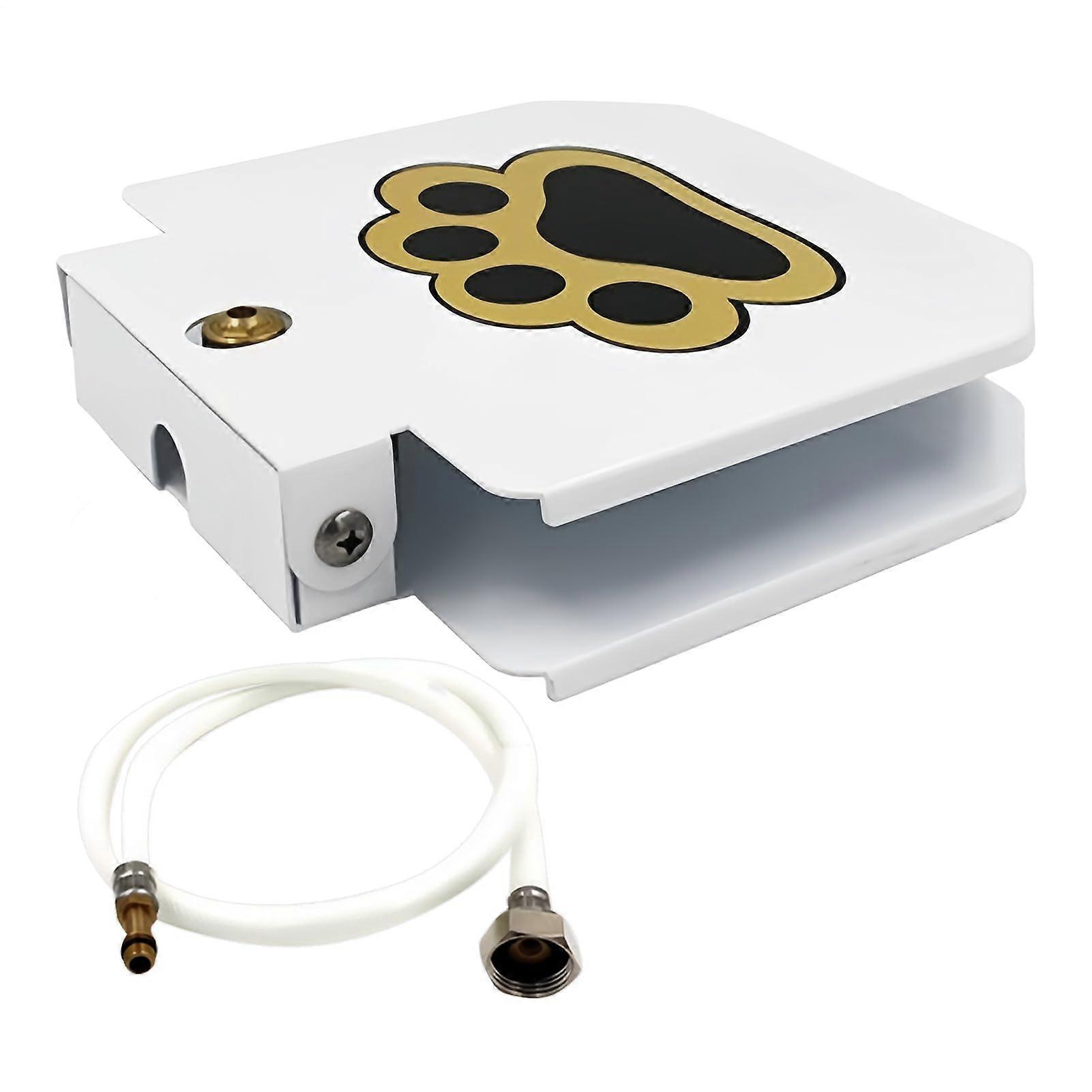 Fontaine d’eau extérieure pour chien Arroseur activé par la patte 8,46 x 1,97 Tuyau d’arrosage à pression réglable Durable Step-On Backyard