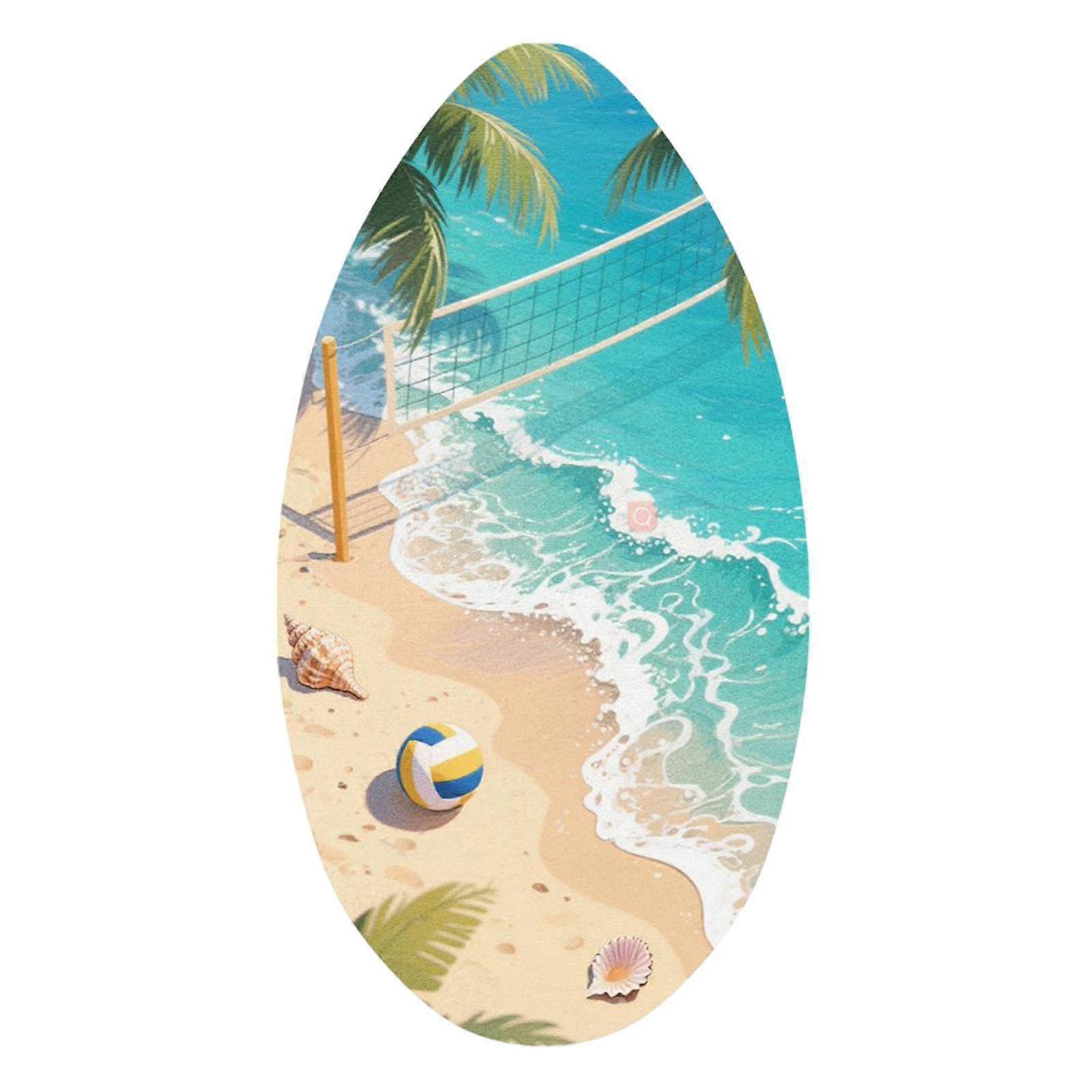 35 Inch Skimboard for Beginners – Lightweight Wooden Surfboard for Kids and Adults, Ideal for Beach Volleyball Activity