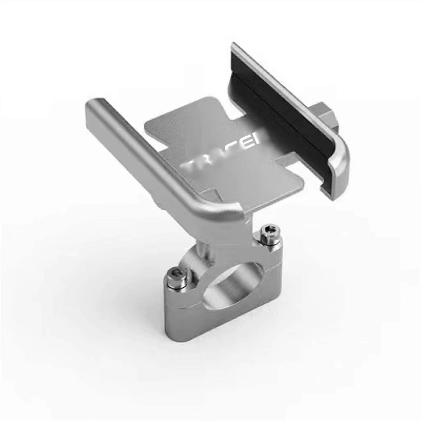 Motorcycle Mobile Phone Holder for Yamaha Tracer 700 GT, Tracer 900 GT, MT09, MT07 2021 - Handlebar Silver Stand