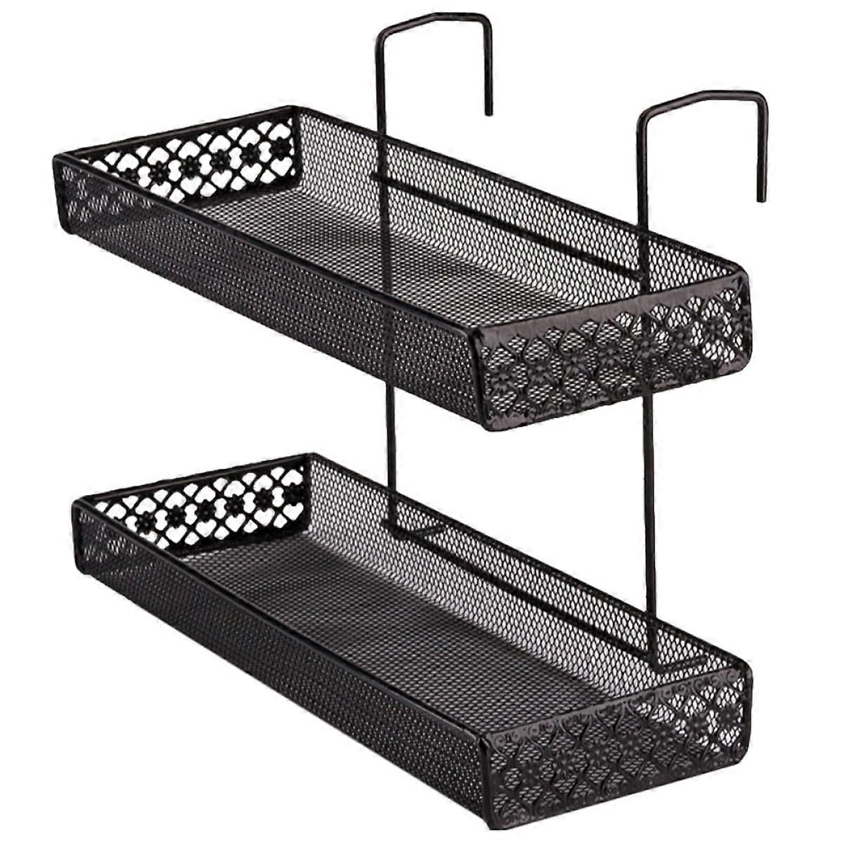 Plant Holder for Outdoor Use - Iron Balcony Hanging Shelf for Kitchen - Easy to Install Flower Pot Hanger with Rustic Design