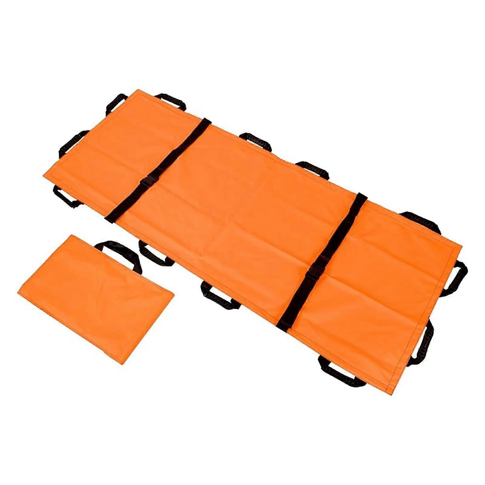 Foldable Soft Household Carrier, Portable 12 Handles, Foldable Waterproof Hospital Emergency Rescue Back Carrier with Storage Pockets