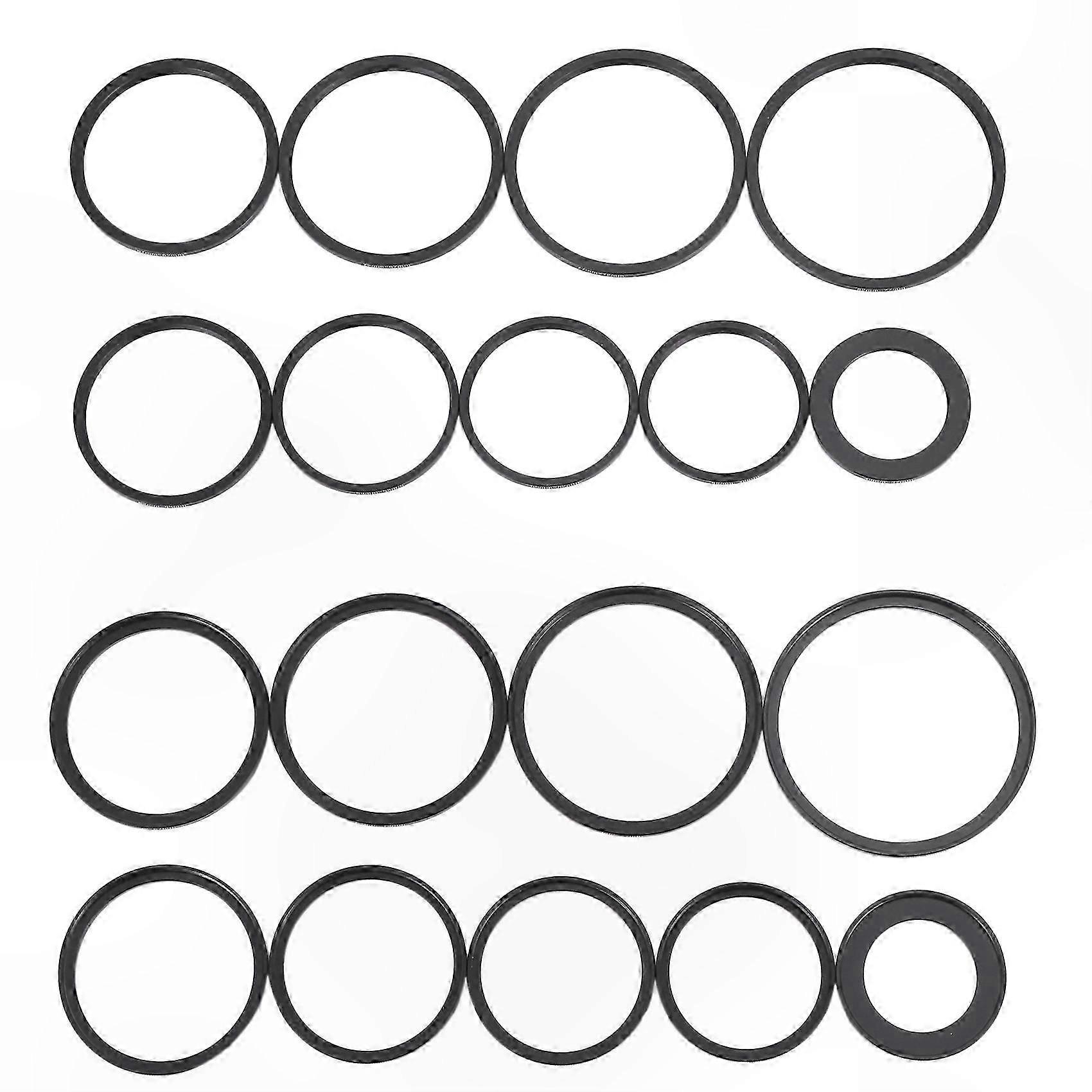Camera Lens Filter Adapter Set, 18-Piece Step-Up/Down Rings (37-82mm) for Photography Accessory Compatibility
