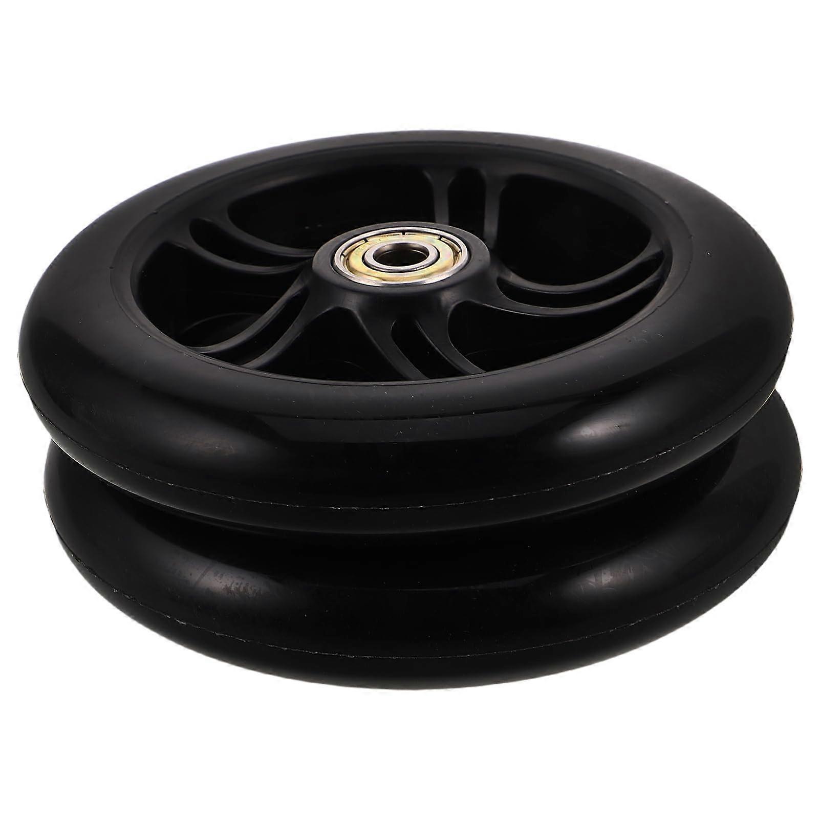 Silent PU Replacement Wheels For Shopping Carts, Scooters And Luggage - Durable, Quiet, Shock-Resistant, Easy Mount