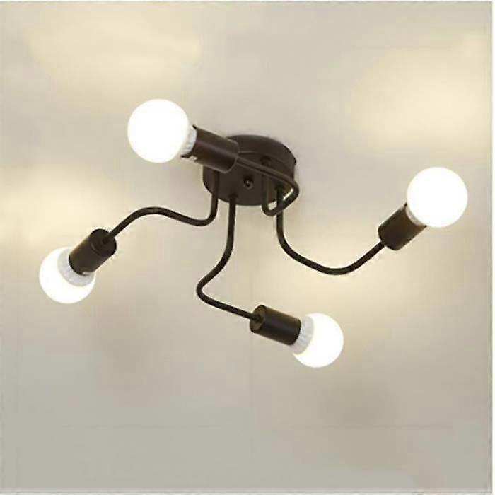 Modern design black iron LED ceiling light, E27 bulb chandelier, indoor lighting, decorative ceiling light