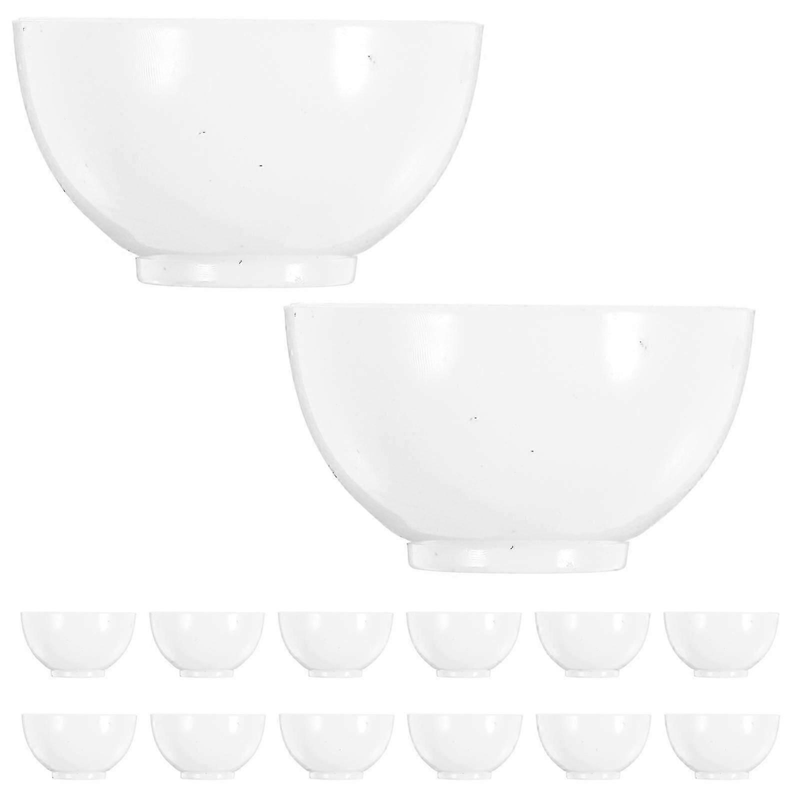 الأوعية المصغرة الأوعية الصغيرة دمية السلطانية لعبة حاضر البلاستيك الأبيض 3.00X3.00X1.50CM تصميم بسيط 18 قطعة