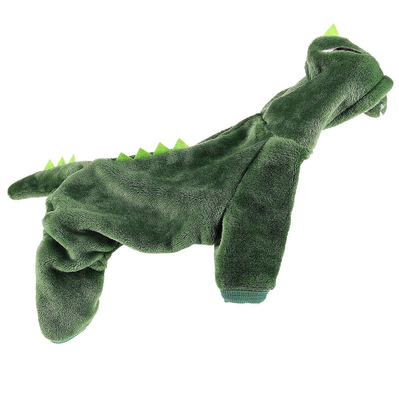 Dog Jacket Hoodie Pet Daily Wear Green Coral Fleece Warmth Function 1Set