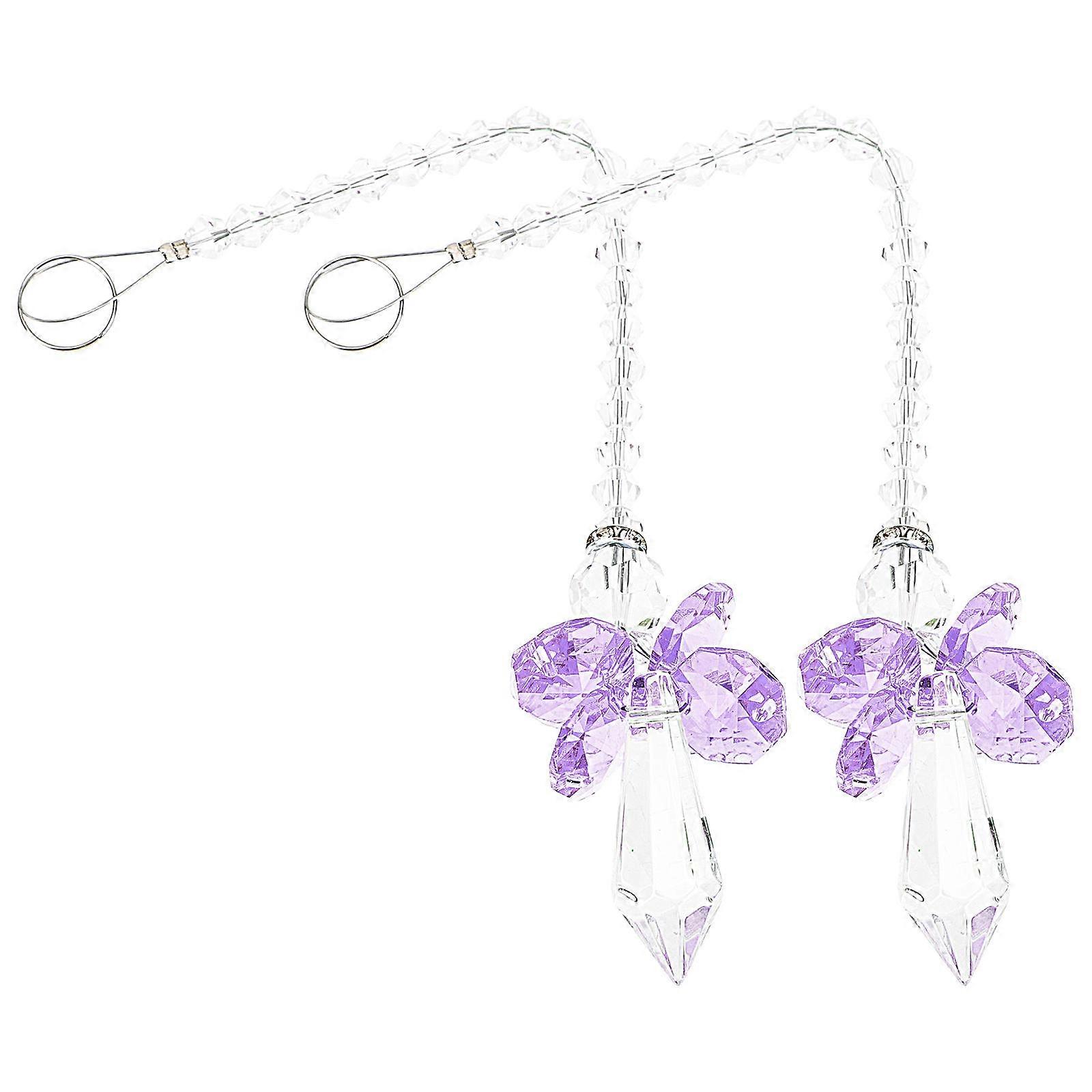 2pcs Delicate Crystal Sunlight Catcher Pendants for Light