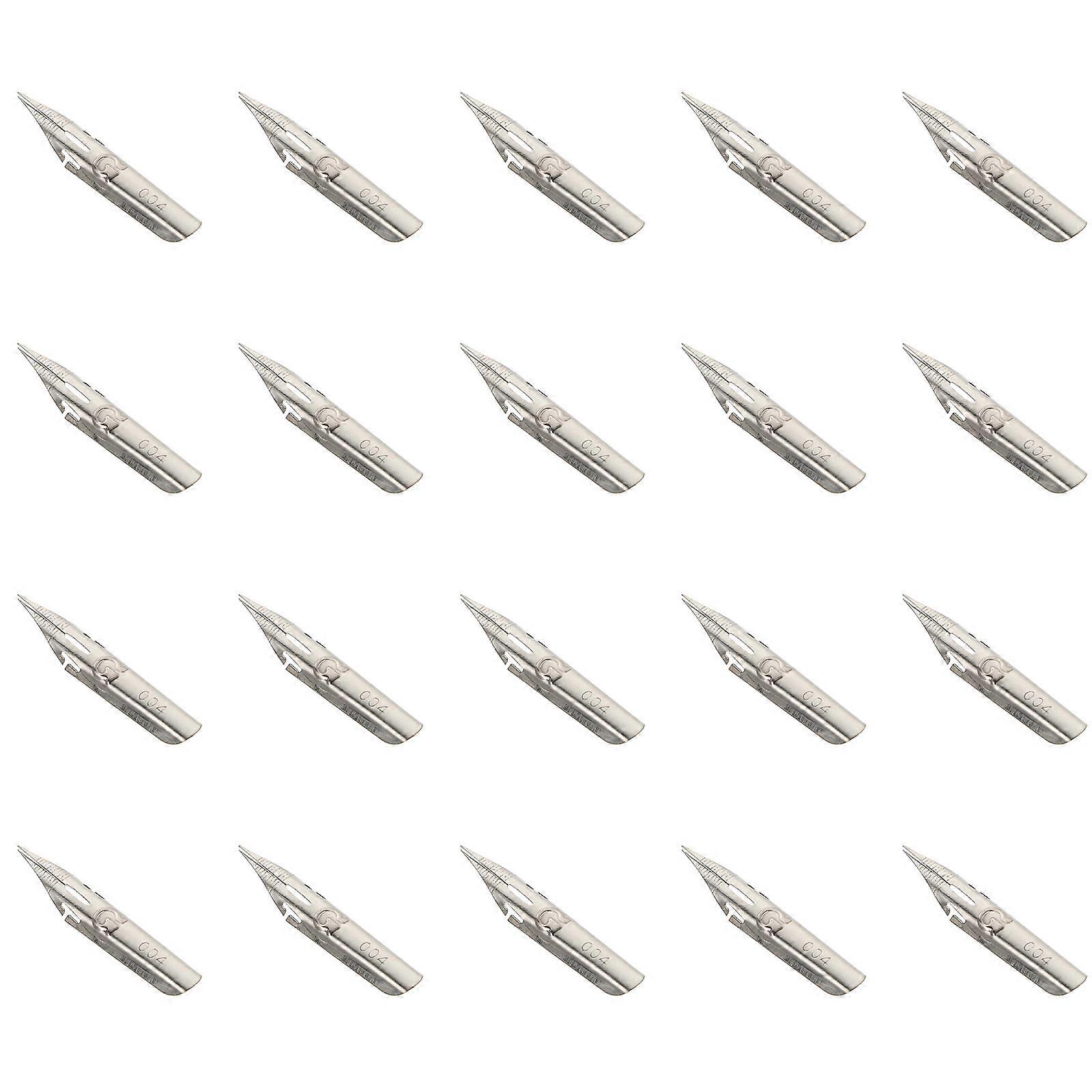 Fountain Pen Replacement Nibs Metal Pen Nibs for Artistic Writing 20Pcs