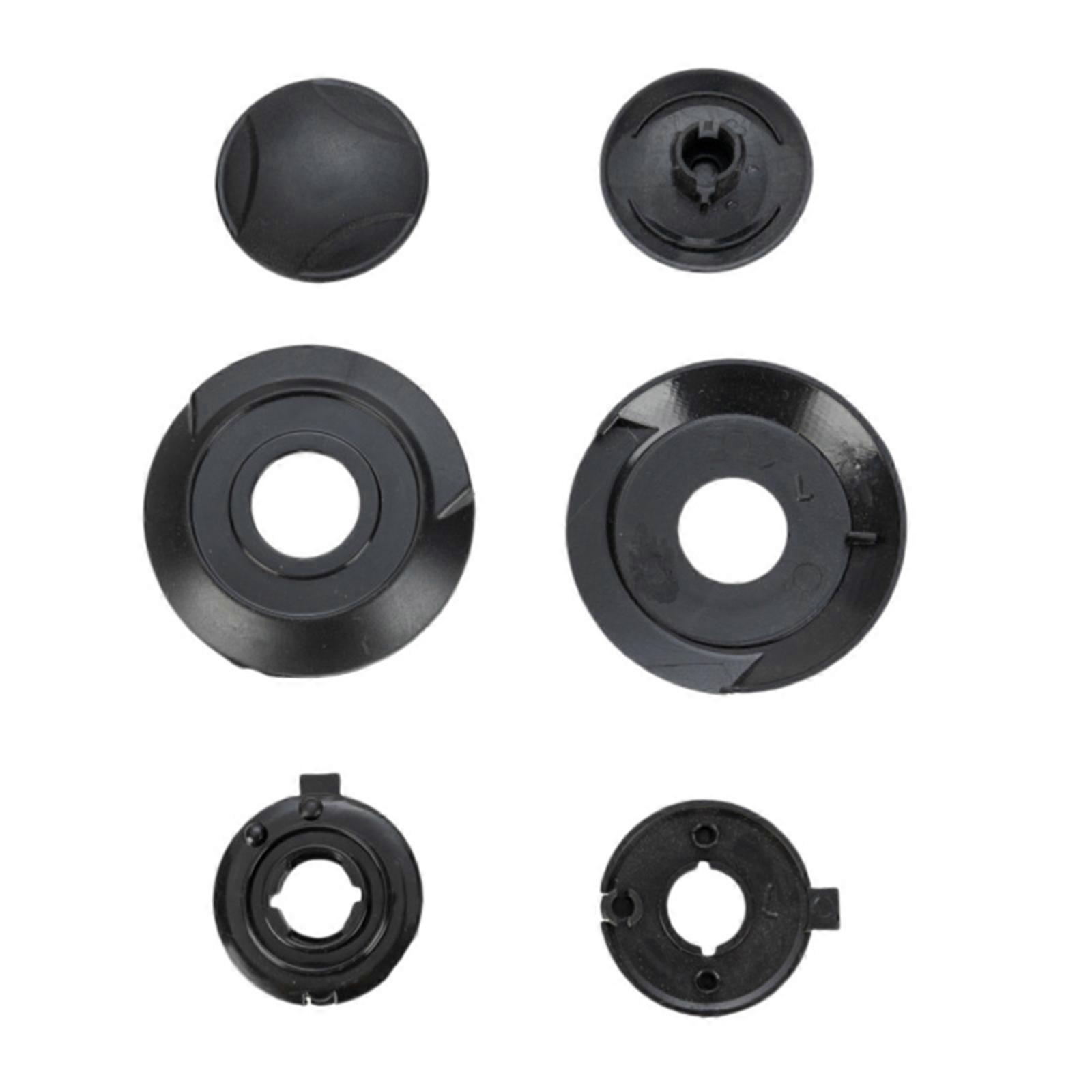 6 Piece Helmet Visored Base Set for Motorcycle Gear Tool Free Snap On Design Strength ABS Material Secure Lock Lightweight Multicolor