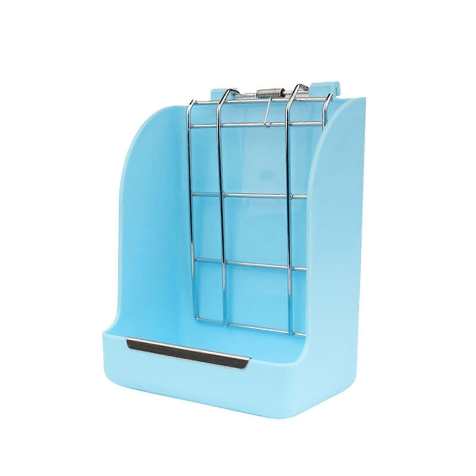 Automatic Feeder Hay Rack Bowl for Small Animals (Blue)
