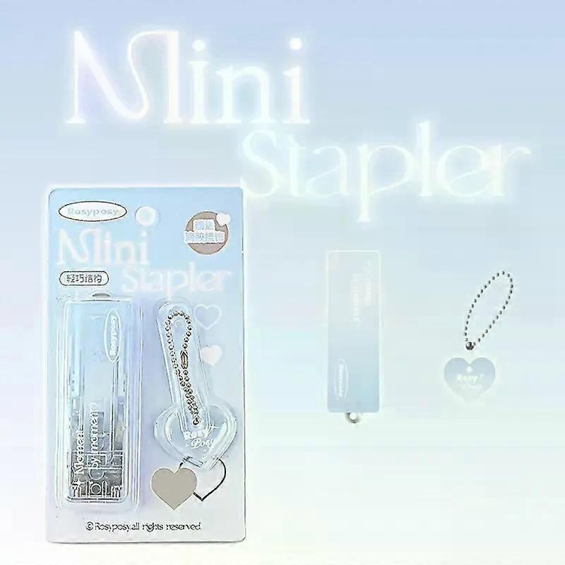 2Style Clear INS Stapler Portable Mini High Value Gradient for Students Office Supplies Korean Bookbinding Tool