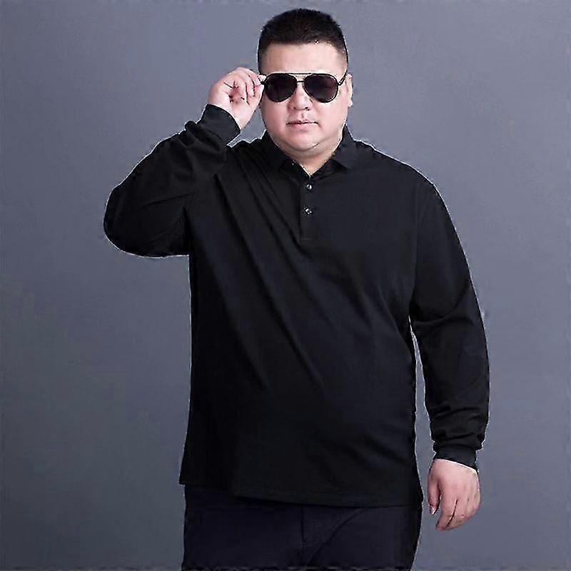 Cămașă casual cu mânecă lungă 8XL pentru bărbați cu guler cu rever și design cu piept unic pentru evenimente de lucru și formale