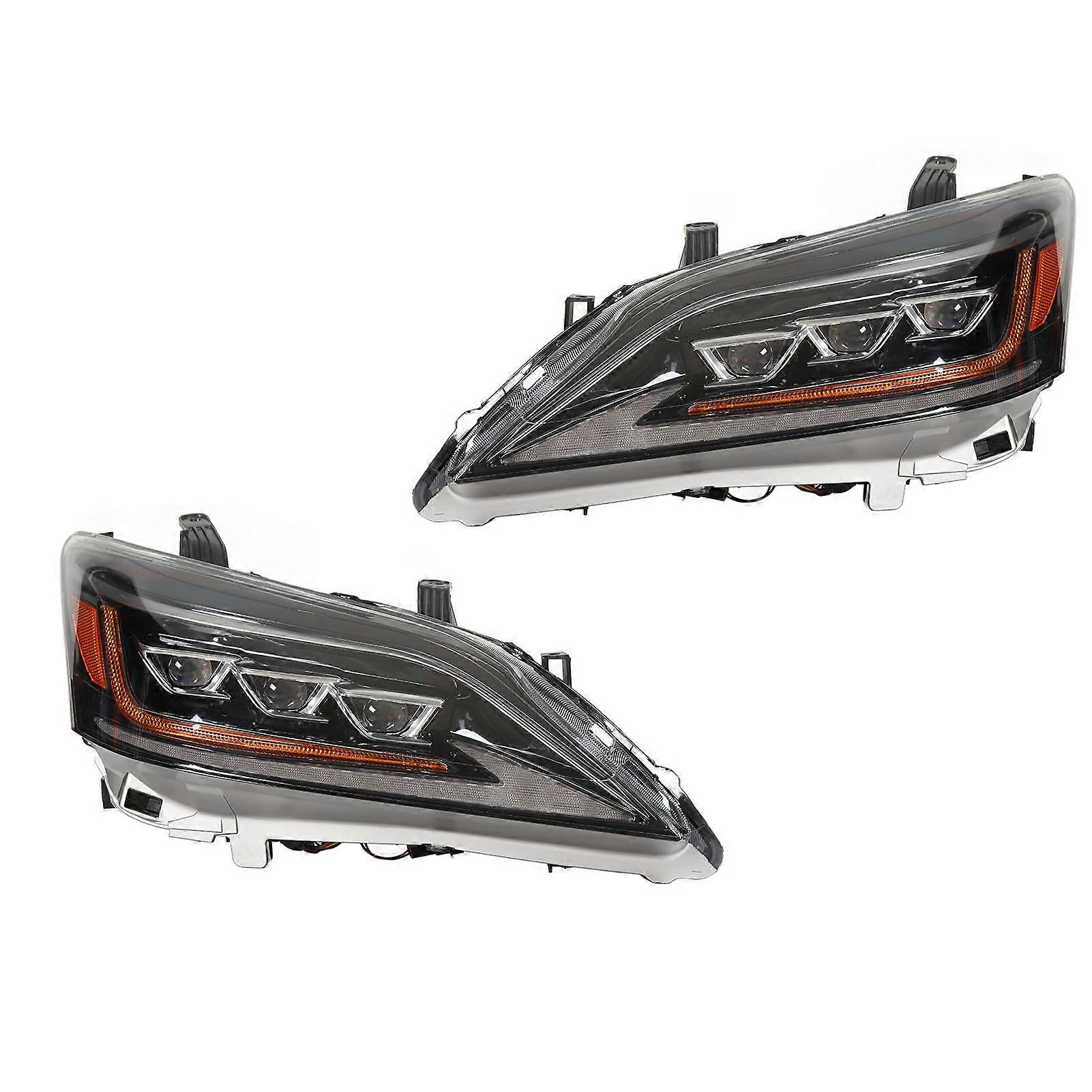 2Pcs LED Headlight Assembly DRL Sequential Signal for ES350 2007-2012