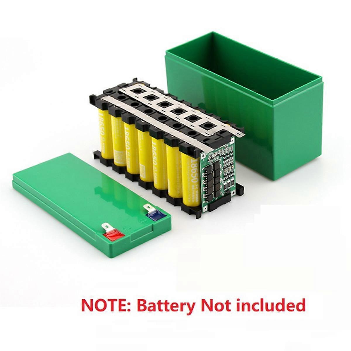 DIY 12V Lithium Battery Storage Box 3x7 18650 Battery Case Fixture Holder 3S40A Lithium Batter Plastic Shell Green