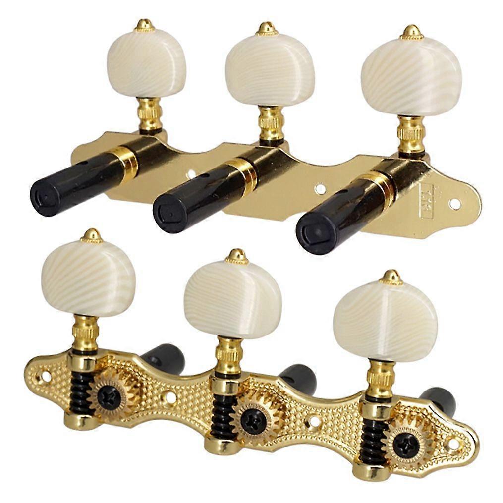 1:18 Acoustic Guitar Machine Heads Guitar String Tuning Pegs Key 3L3R Guitar Tuners Replacement Acc