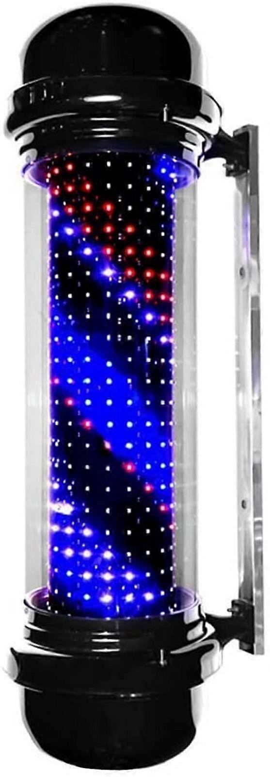 Rotating LED Barber Pole Light For Salon Decor Waterproof Wall Lamp Red White Blue Strips
