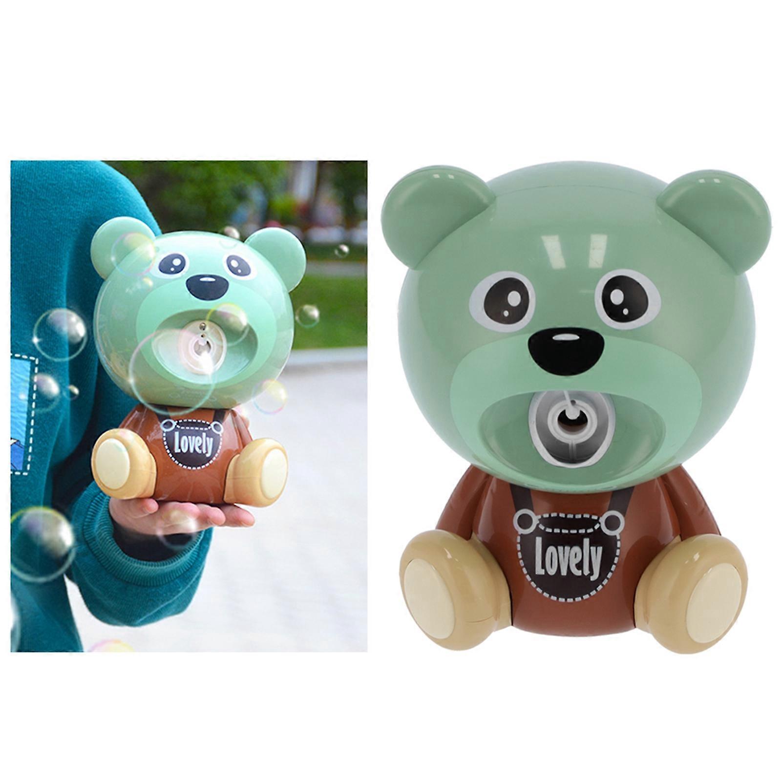 Electric Cartoon Bubble Machine Toy with Liquid - Outdoor Fun