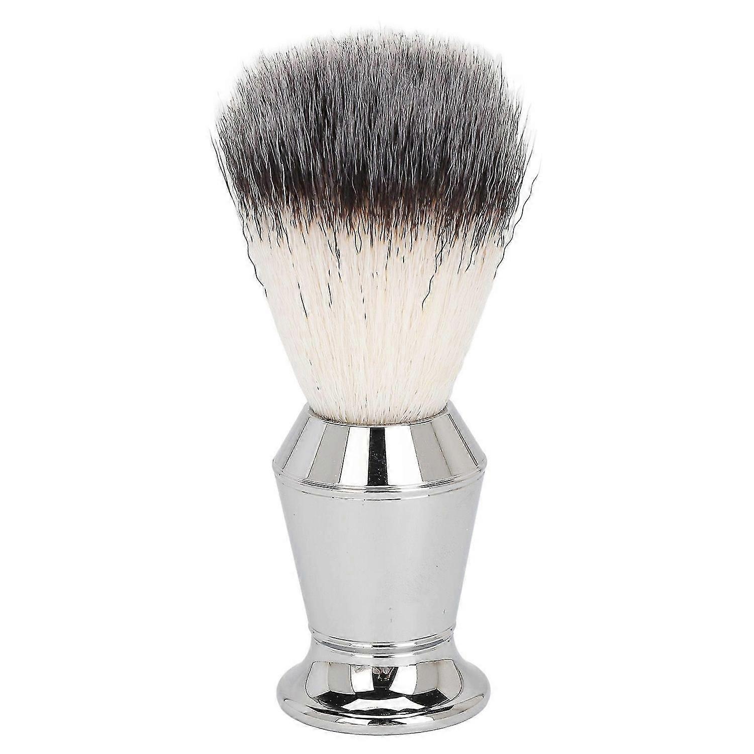 2025 Latest Model Beard Foam Brush Fine Synthetic Bristles Stainless Steel Fas...