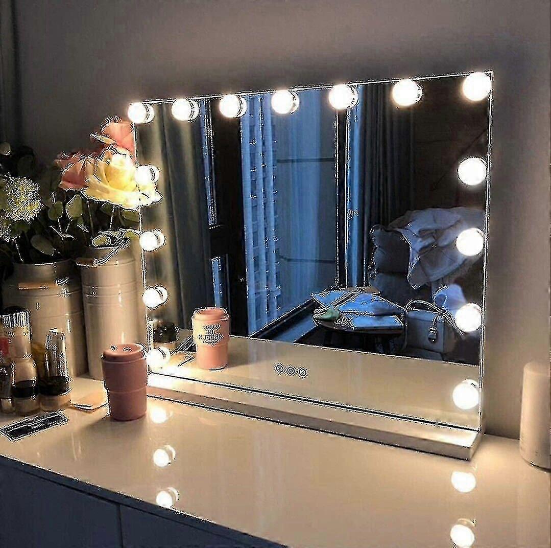 New Vanity Mirror Lights Large Makeup Mirror Lighted Hollywood Makeup 10 Bulbs 3 Lighting Modes(only Lights) -DGJR Bulbs Only, No Mirror