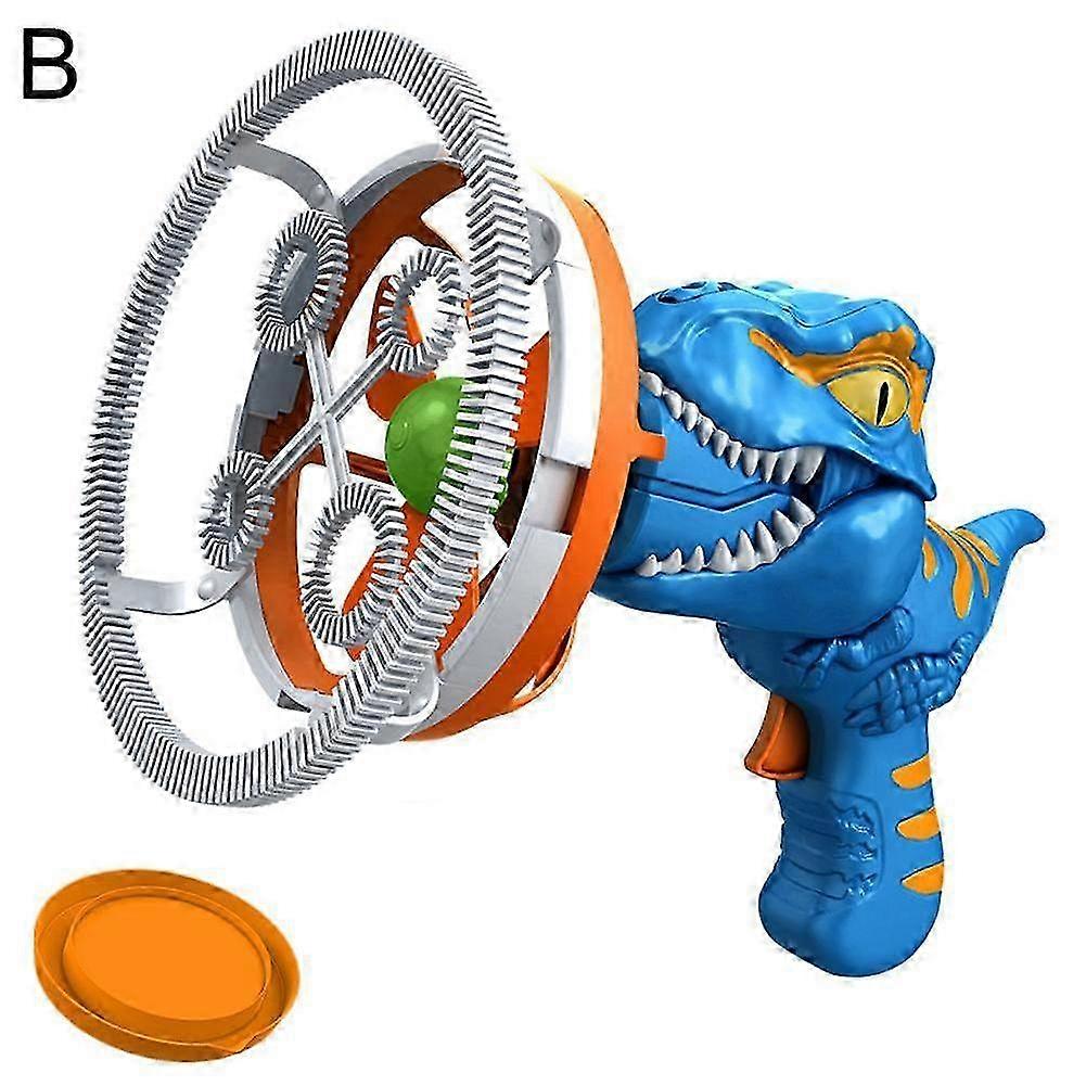 Automatic Dinosaur BubbleGun Electric Hand-held Fan Bubble Blowing Soap 2025