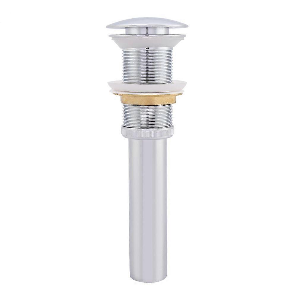 G1 1/4" Brass Bathroom Basin Sink Pop Up Drain Assembly NOn Overflow (Silver Chrome)