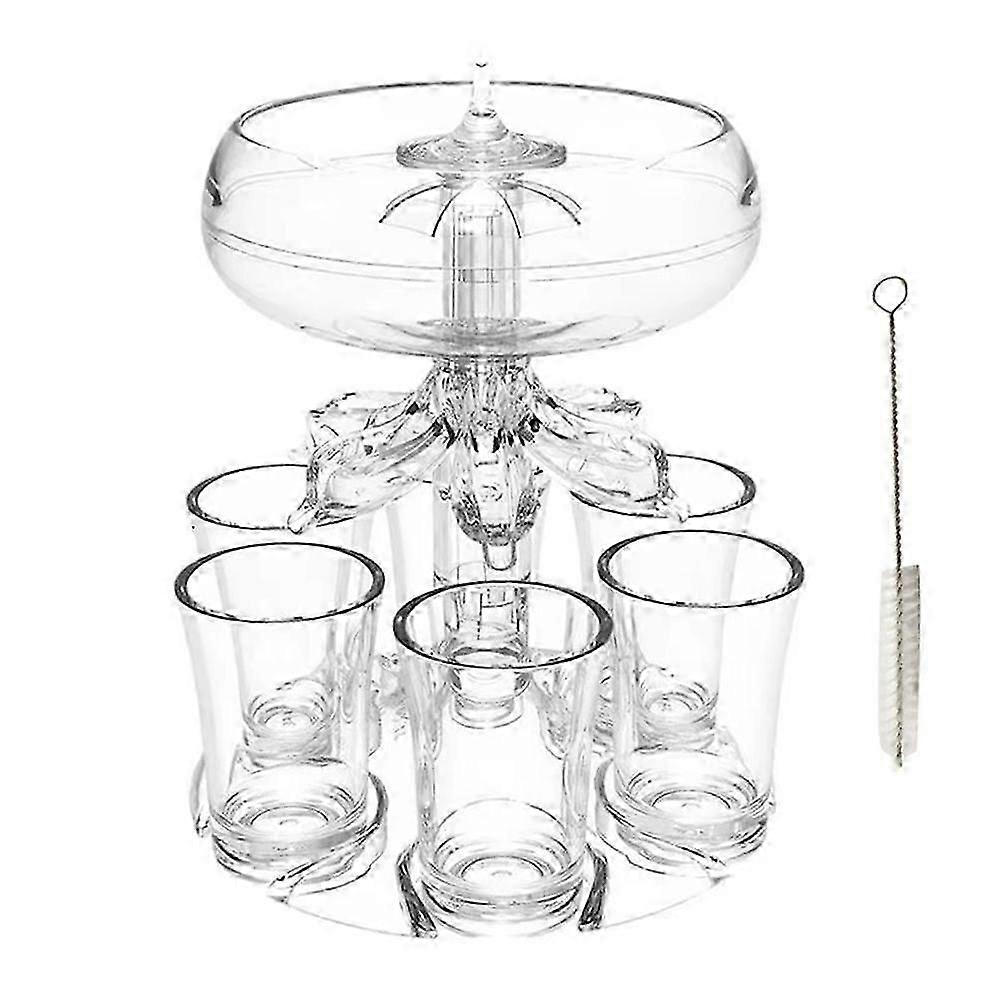 6 שוט מתקן משקאות יין עם 6 כוסות יין וויסקי מתקן בירה מחזיק מסיבות תחנת מתקן שתייה-2025