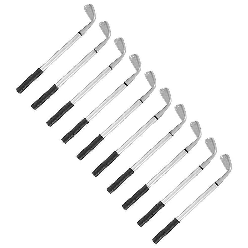 Golf Pens Desktop Simulation Club Pen for Writing 10Pcs Multi