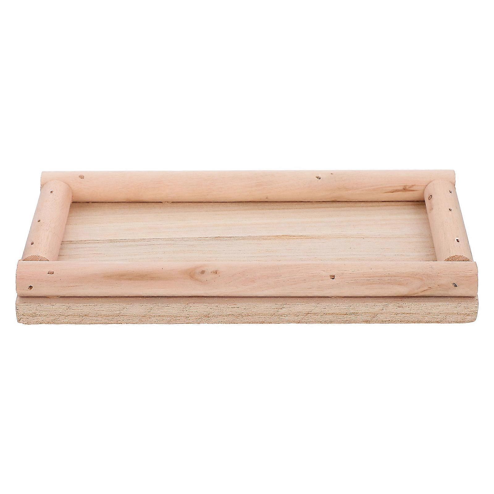 Hamster Cage Board Wood Platform Designed for Pet Use in Khaki