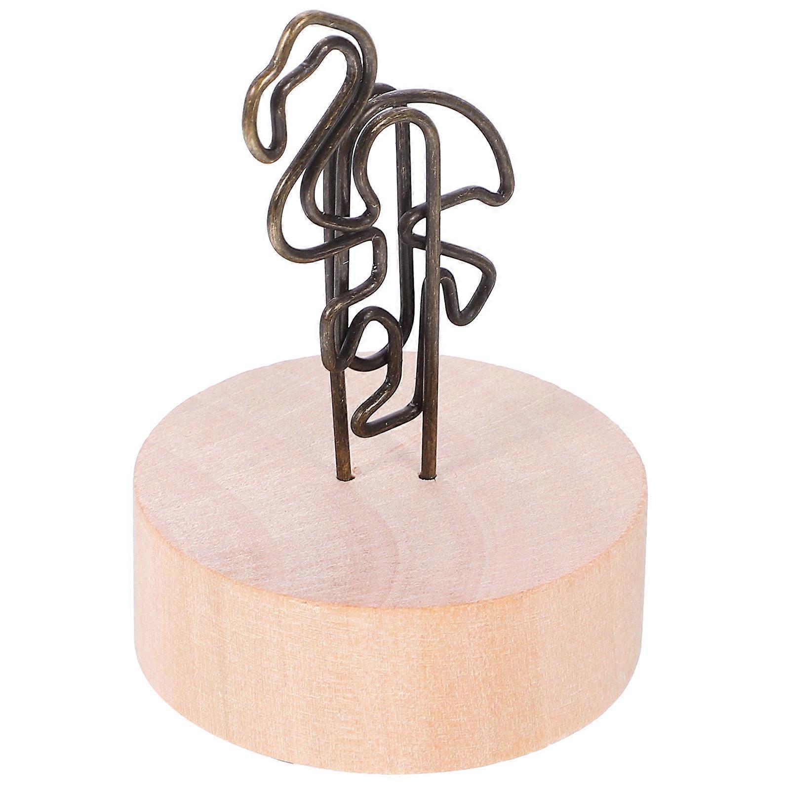 Coffee Photo Card Holder with Wood Base for Table Display 1 Piece