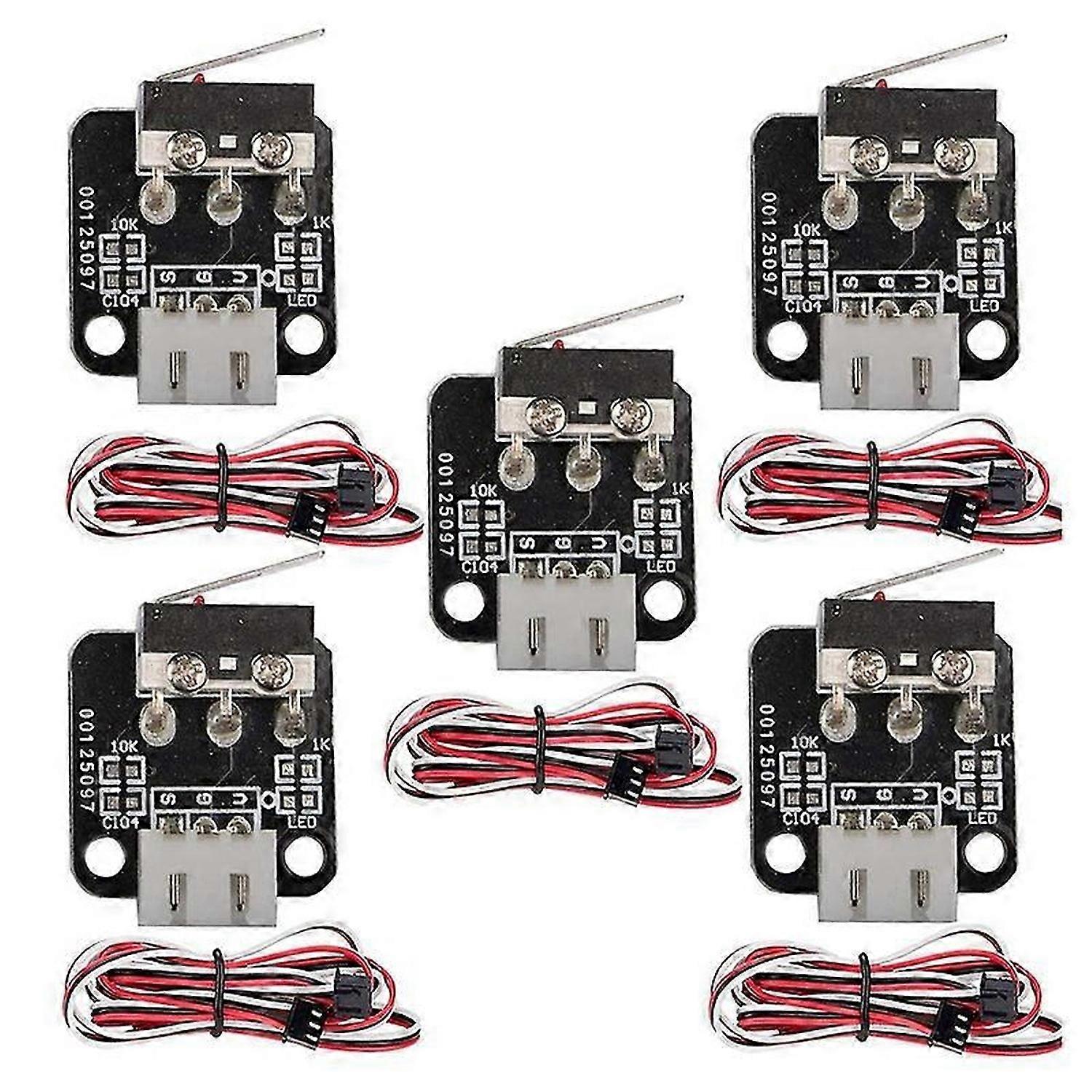 5Pcs 3Pin for End Stop Limit Switch with Cables,3D Printer Limit Switchs,Mechanical Endstop Switch M