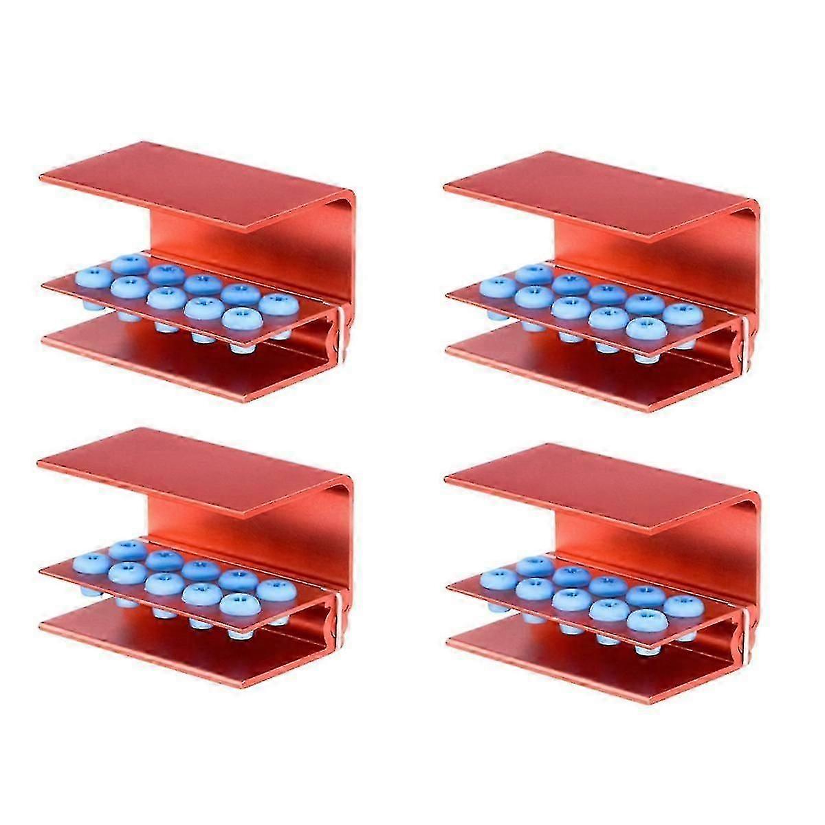 4Pc/Set 10 Holes Burs Holder Block Case for CA/RA&FG Autoclavable Burs Holder with Silicon Cover Re