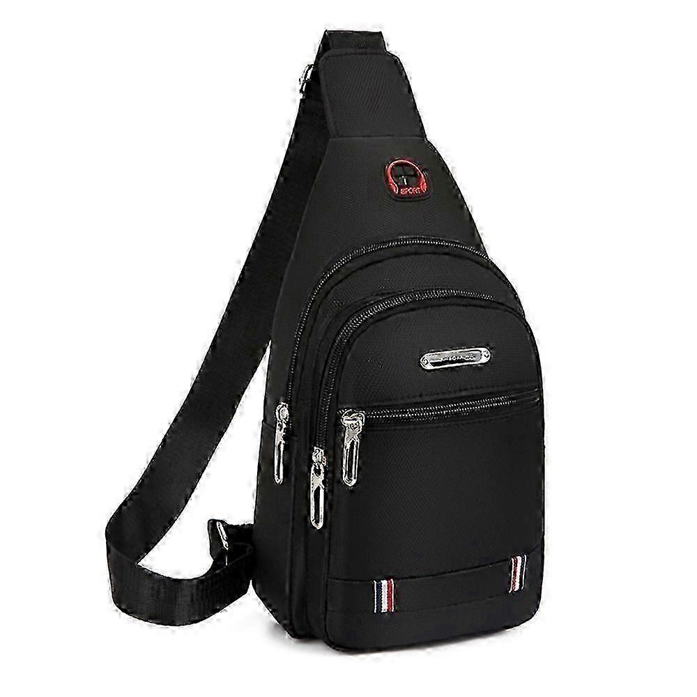 Outdoor Single Shoulder Bag Oxford Cloth with Multiple Compartments USB Portable Charging Design