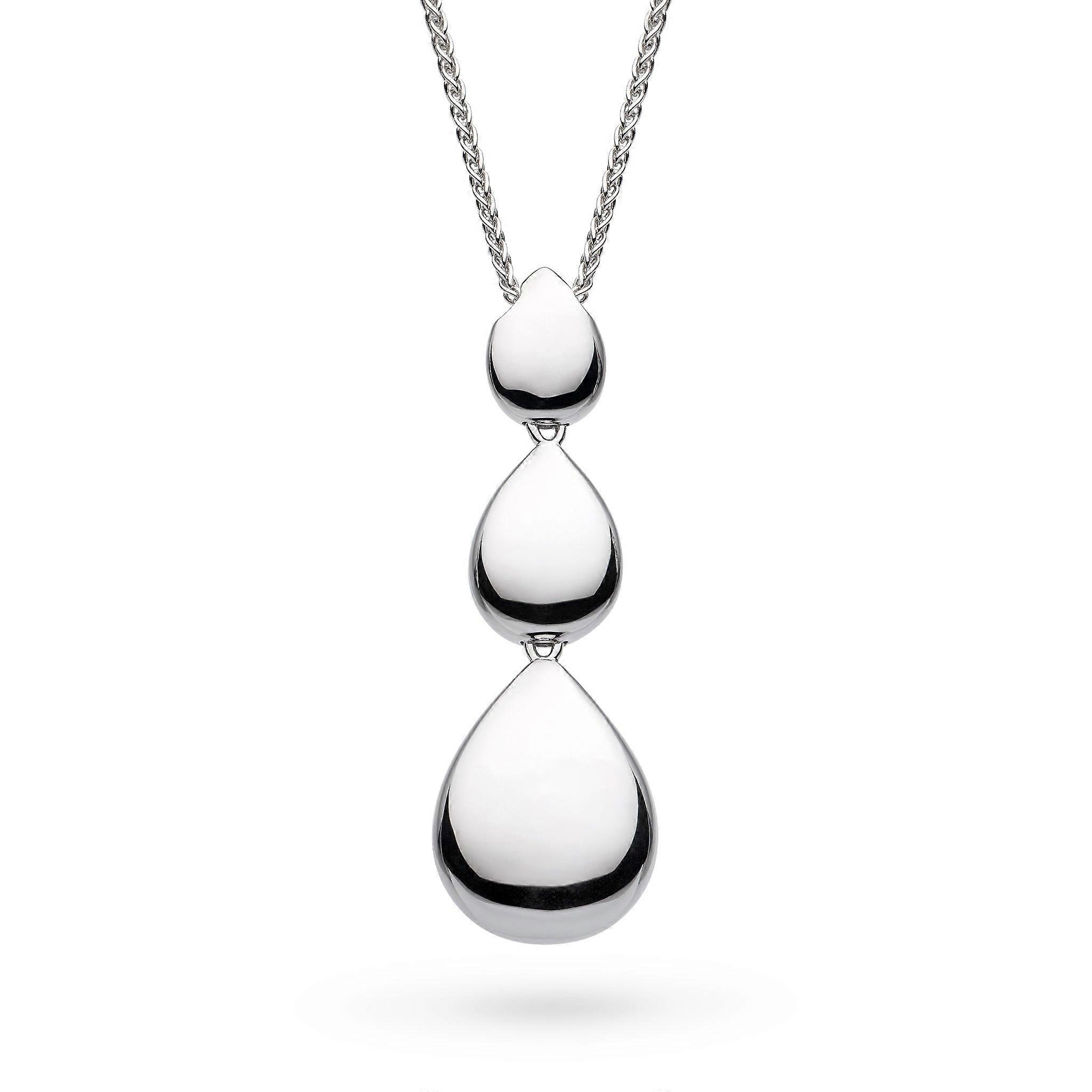 Kit Heath Coast Pebble Smooth Rhodium Plated Triple Grande 16-24" Slider Necklace 90153RP
