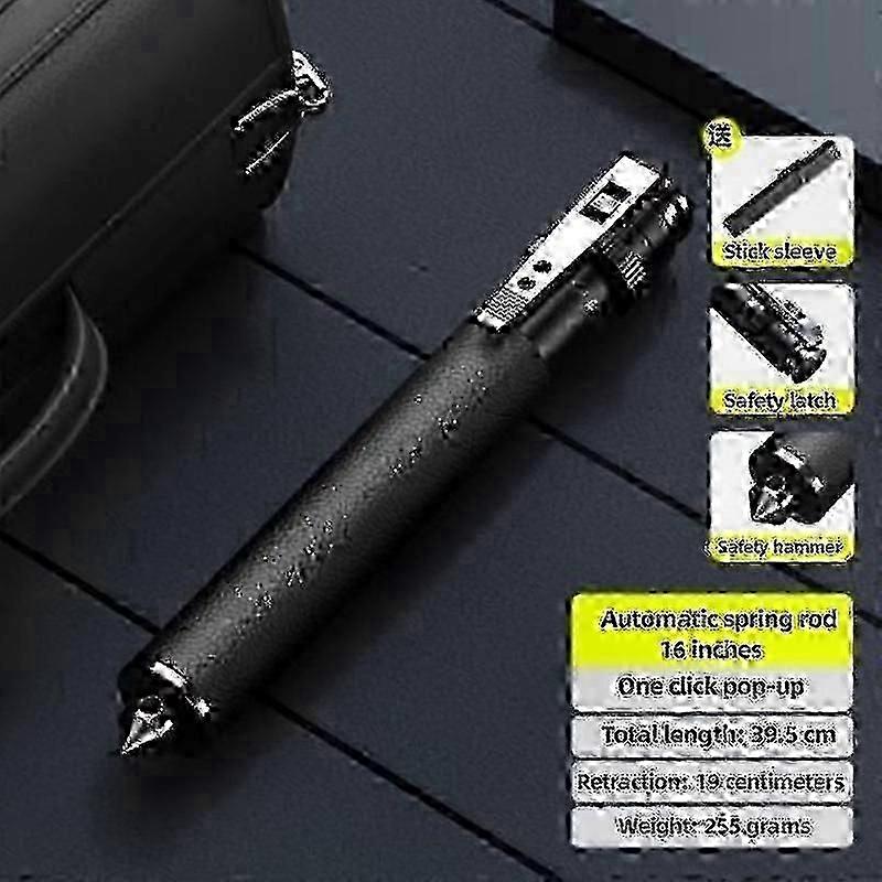 Retractable Hiking Pole with One-Button Operation for Outdoor Trekking and Walking Support16 inch
