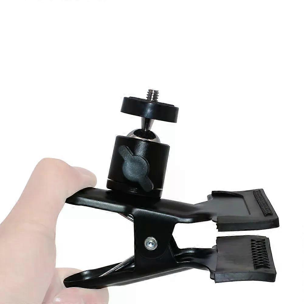 Tripod Camera Mount Clip Spring Tripod Flash Reflector HolderScrew Ball Head for Studio Backdrop Camera Light Stand DSLR Camera