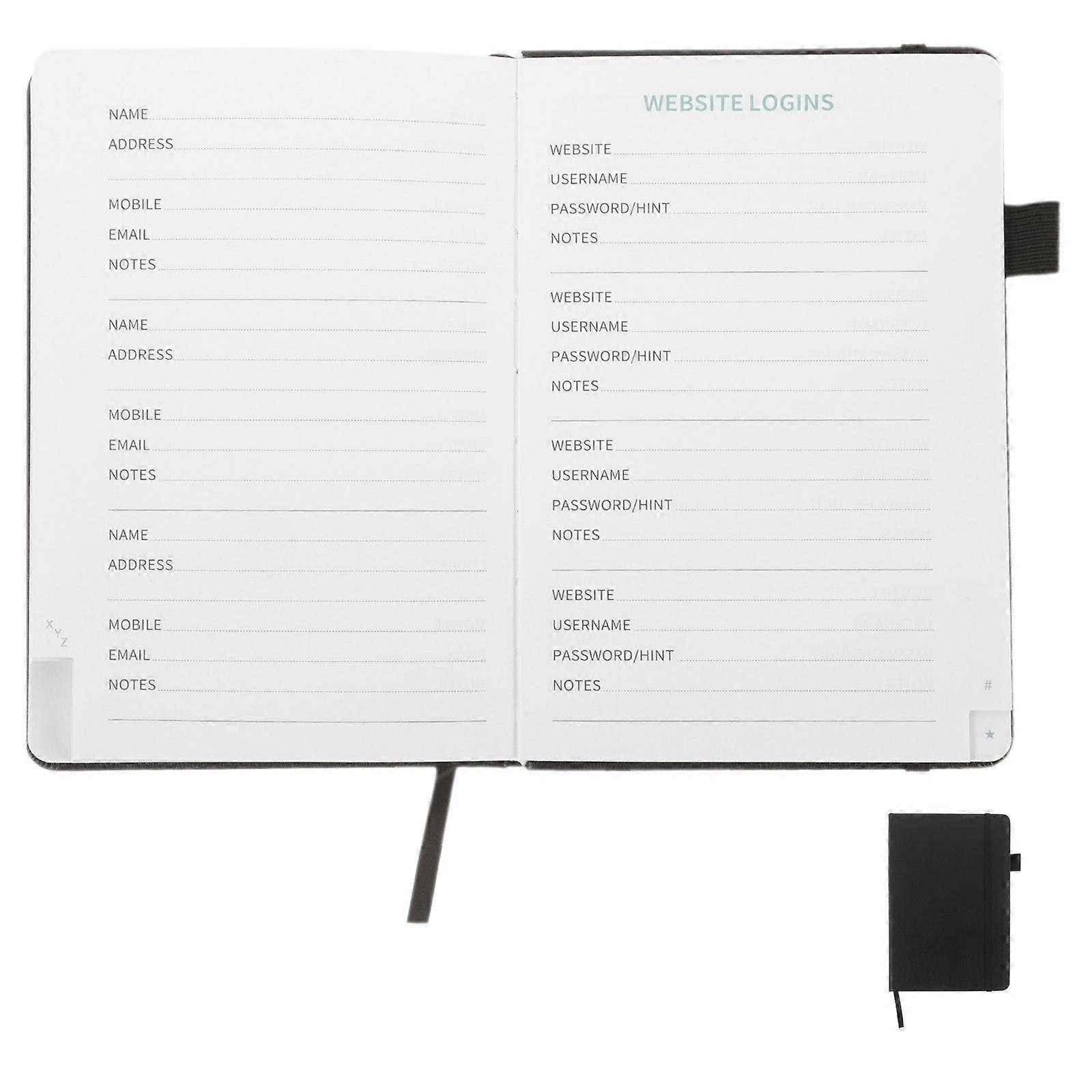Notepad Small Notebook for Writing Use 3Pcs Black PU Paper