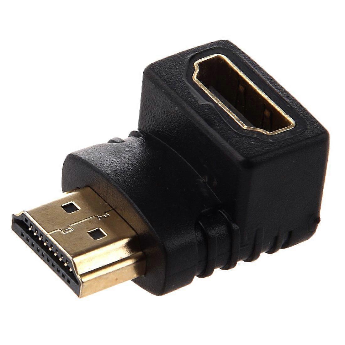 Adapter 90Degree Right Angle LType Bottom Black