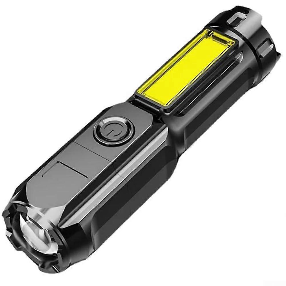 LED Zoom Flashlight 100000 Lumens Long Range Beam Rechargeable Via USB